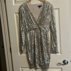 New w/o Tags Express Gold Sequin Party Sexy Cocktail Dress S